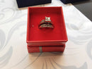 Ring - Engagement Set - White Gold 14k (.585) 6.5 grams Size 7.5