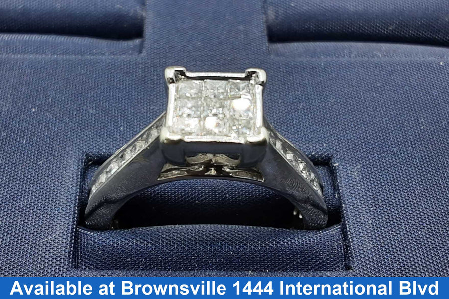 Women's Ring - White Gold 10k (.417) 4.6 grams Size 8.5