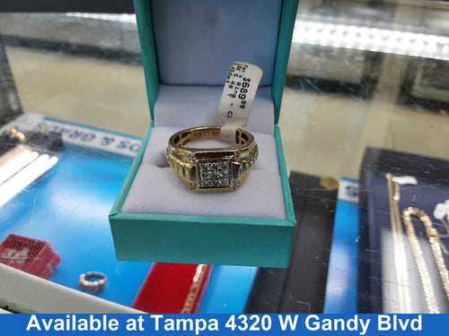 Men's Ring - Yellow Gold 10k (.417) 5.4 grams Size 10