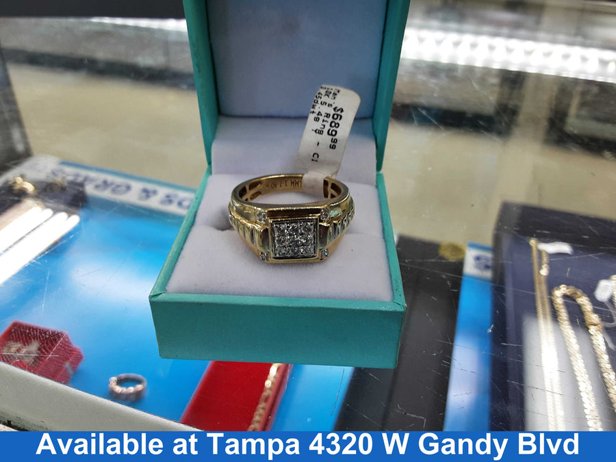 Men's Ring - Yellow Gold 10k (.417) 5.4 grams Size 10