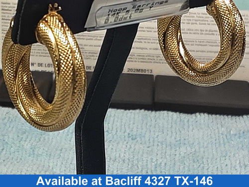 Hoop Earrings - Yellow Gold 14k (.585) 5 grams