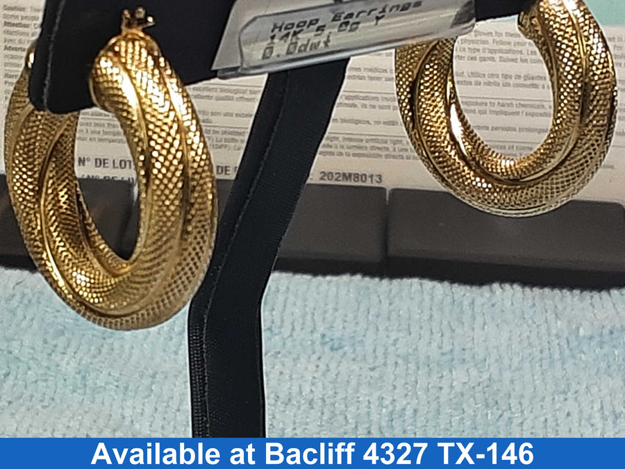 Hoop Earrings - Yellow Gold 14k (.585) 5 grams