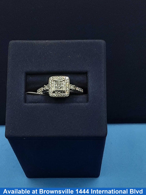 Ring - Engagement Set - White Gold 10k (.417) 3.2 grams Size 8