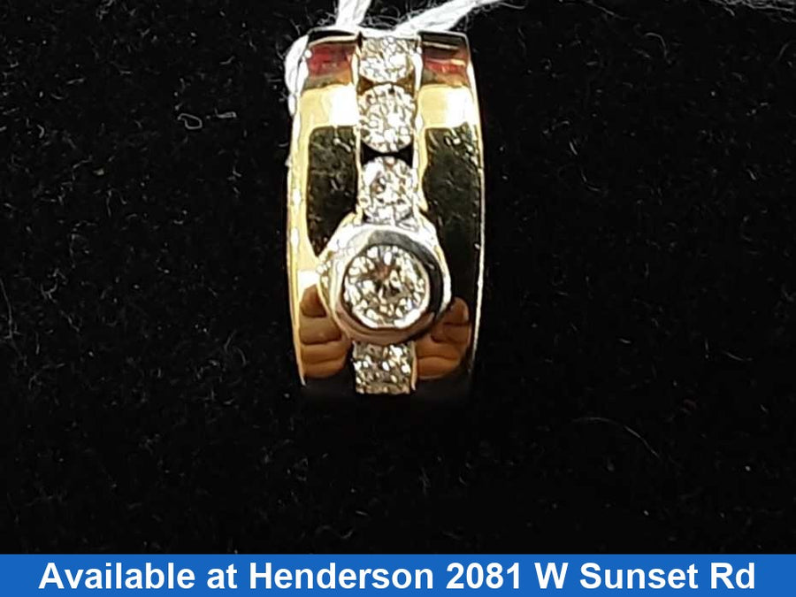 Diamond Pendant - Yellow Gold 14k (.585) 2.4 grams