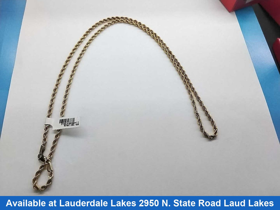 Rope Chain - Yellow Gold 10k (.417) 6.7 grams 27 inch