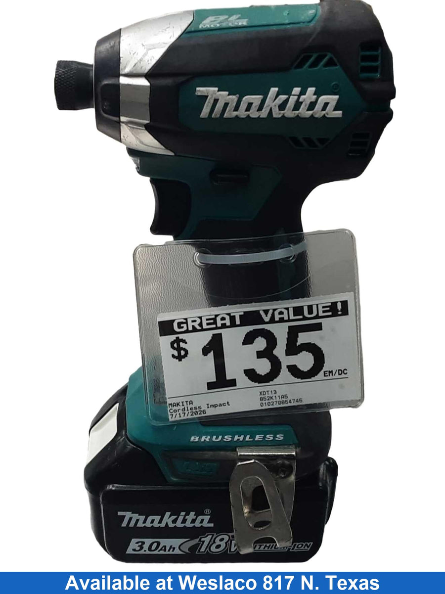 Makita Xdt13 Blue Cordless Impact Drill