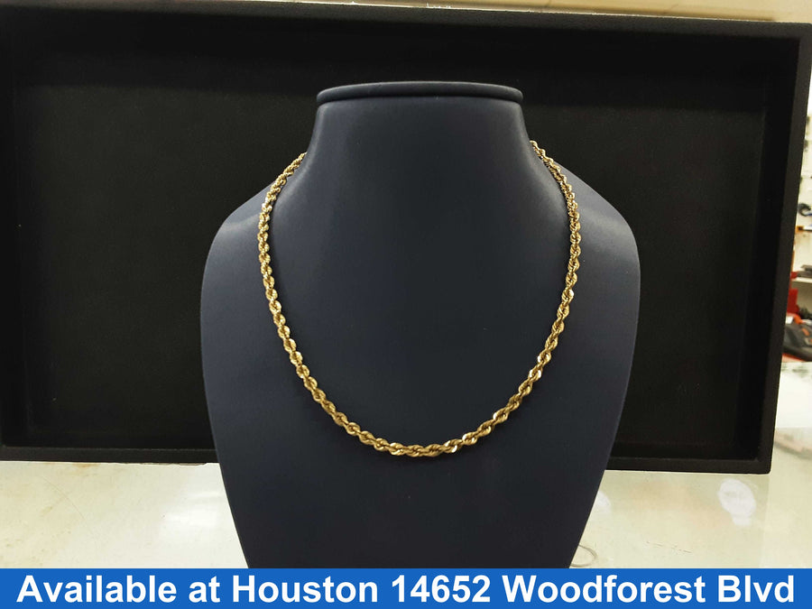 Rope Chain - Yellow Gold 10k (.417) 4.7 grams 26 inch