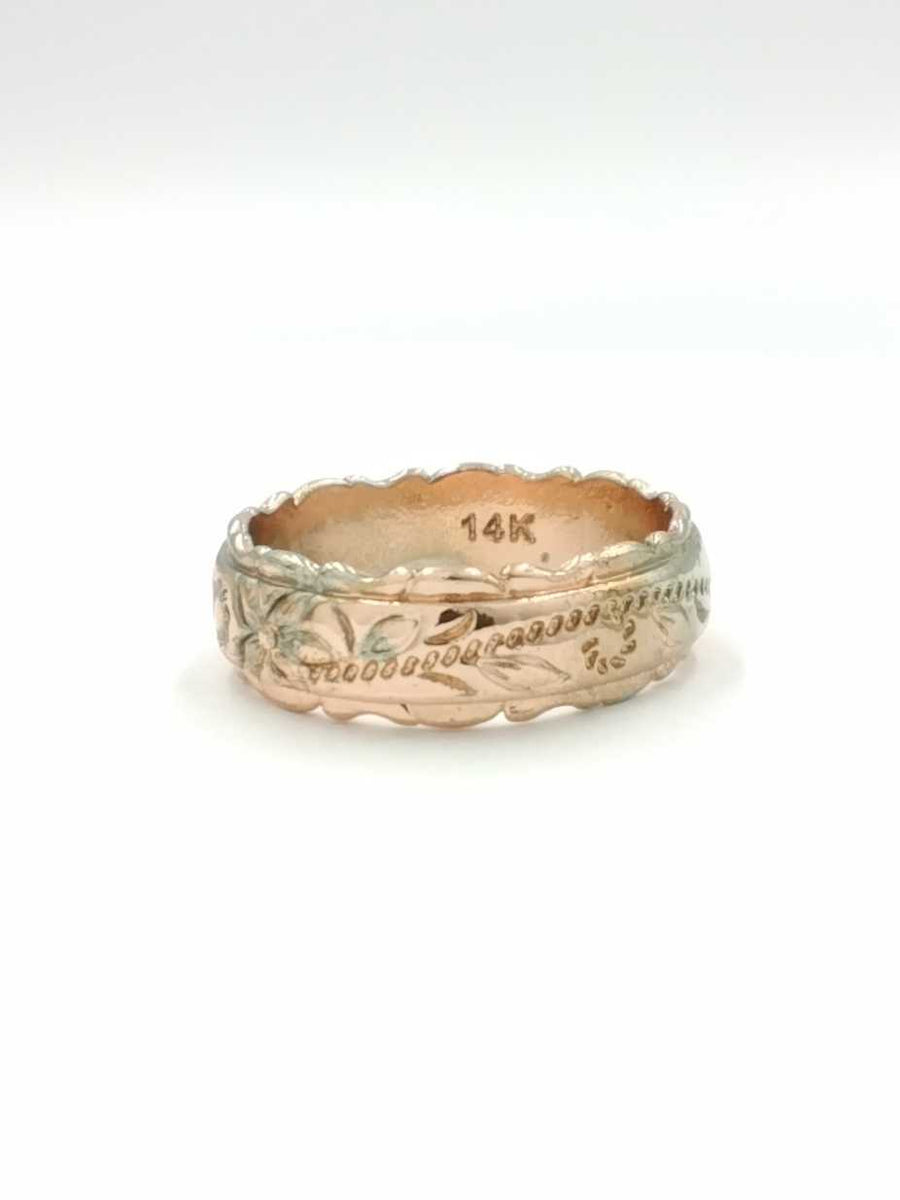 Ring - Wedding Band - Yellow Gold 14k (.585) 4.3 grams Size 7.5