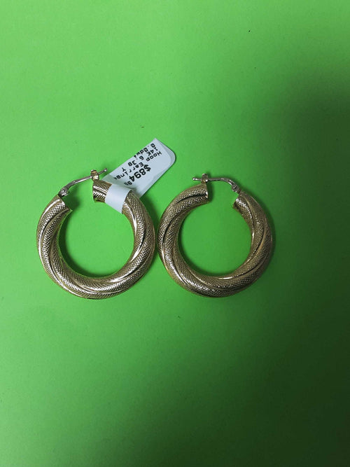 Hoop Earrings - Yellow Gold 14k (.585) 6.3 grams