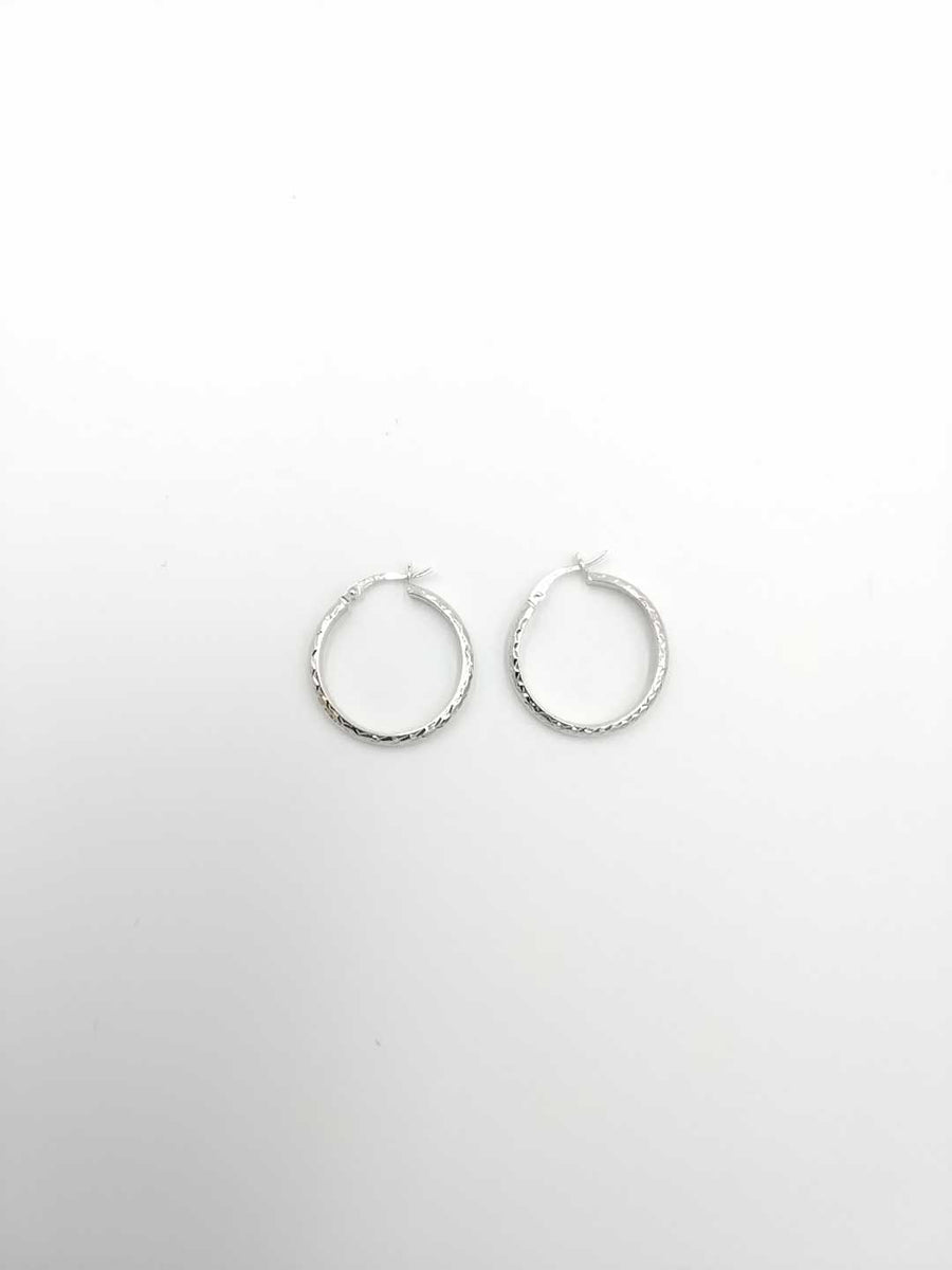 Hoop Earrings - White Gold 14k (.585) 2 grams
