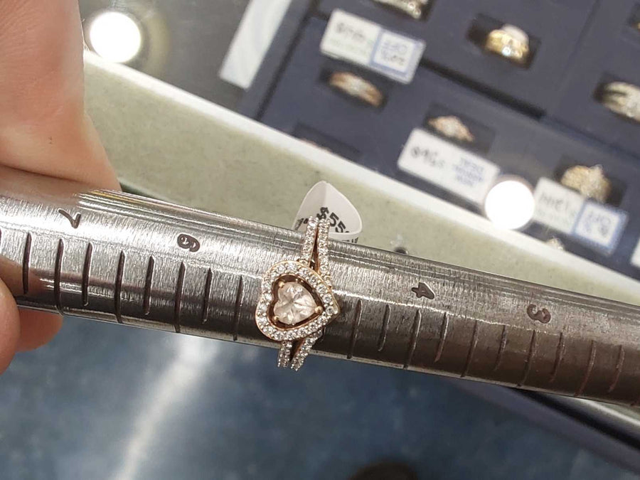 Ring - Engagement Set - Rose Gold 10k (.417) 3.9 Grams Size 5