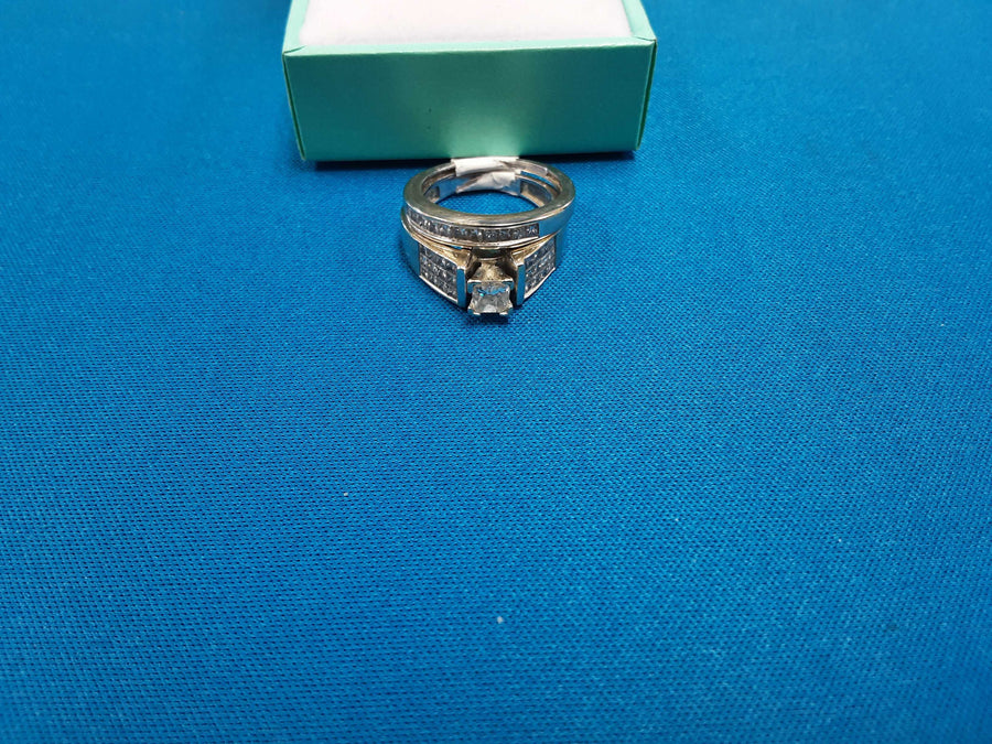 Ring - Engagement Set - White Gold 14k (.585) 7.3 grams Size 7