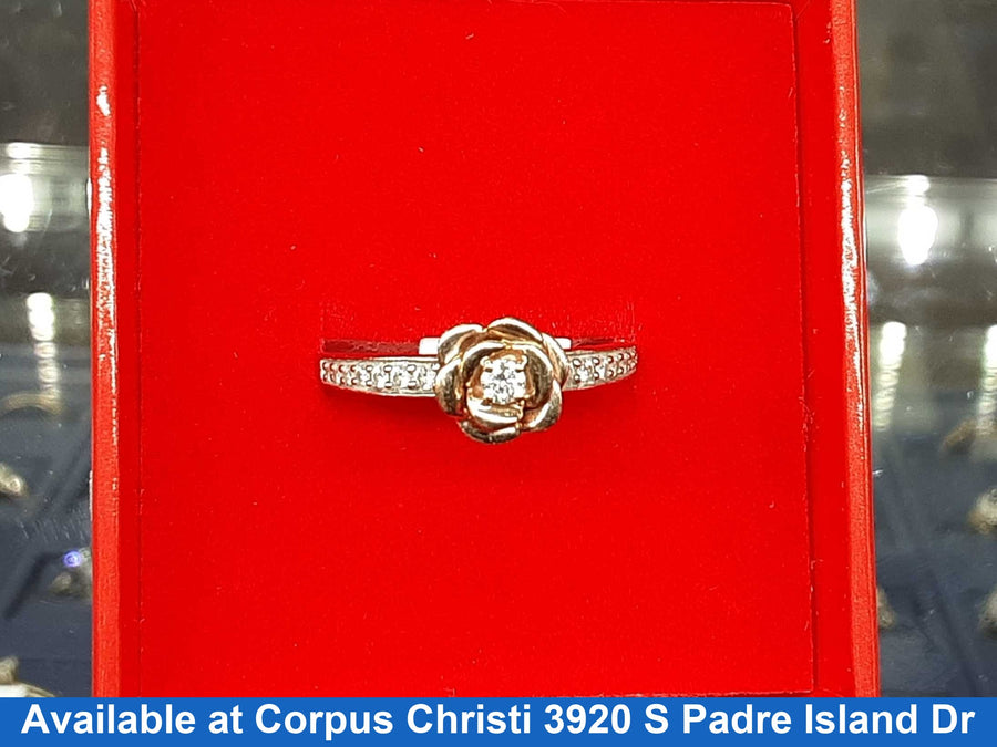 Women's Ring - White Gold 10k (.417) 3 grams Size 5.5