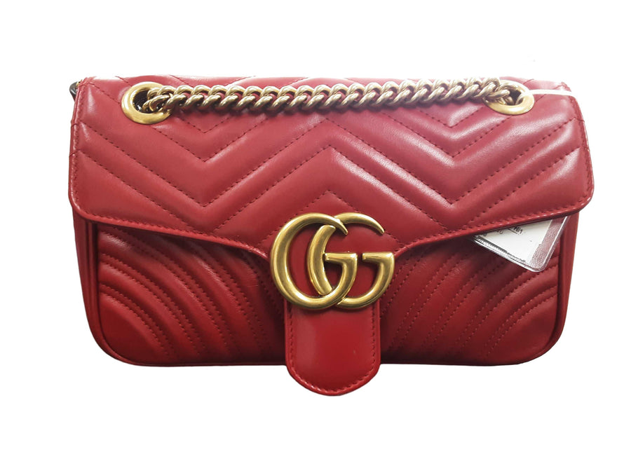 Gucci Gg Marmont Medium Shoulder Bag Red Purse / Handbag