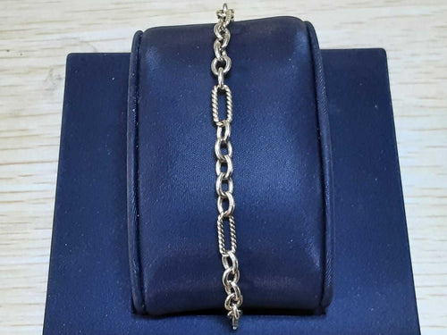 Figaro Bracelet - White Gold 14k (.585) 7.8 grams 8 inch