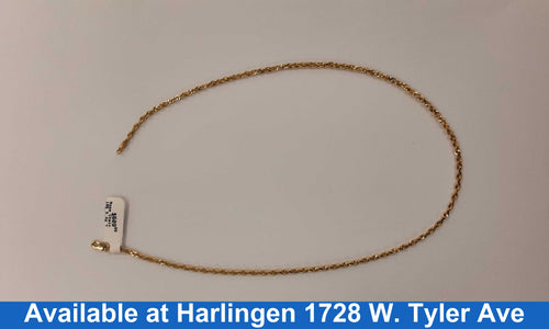Rope Chain - Yellow Gold 10k (.417) 5.8 grams 14 inch
