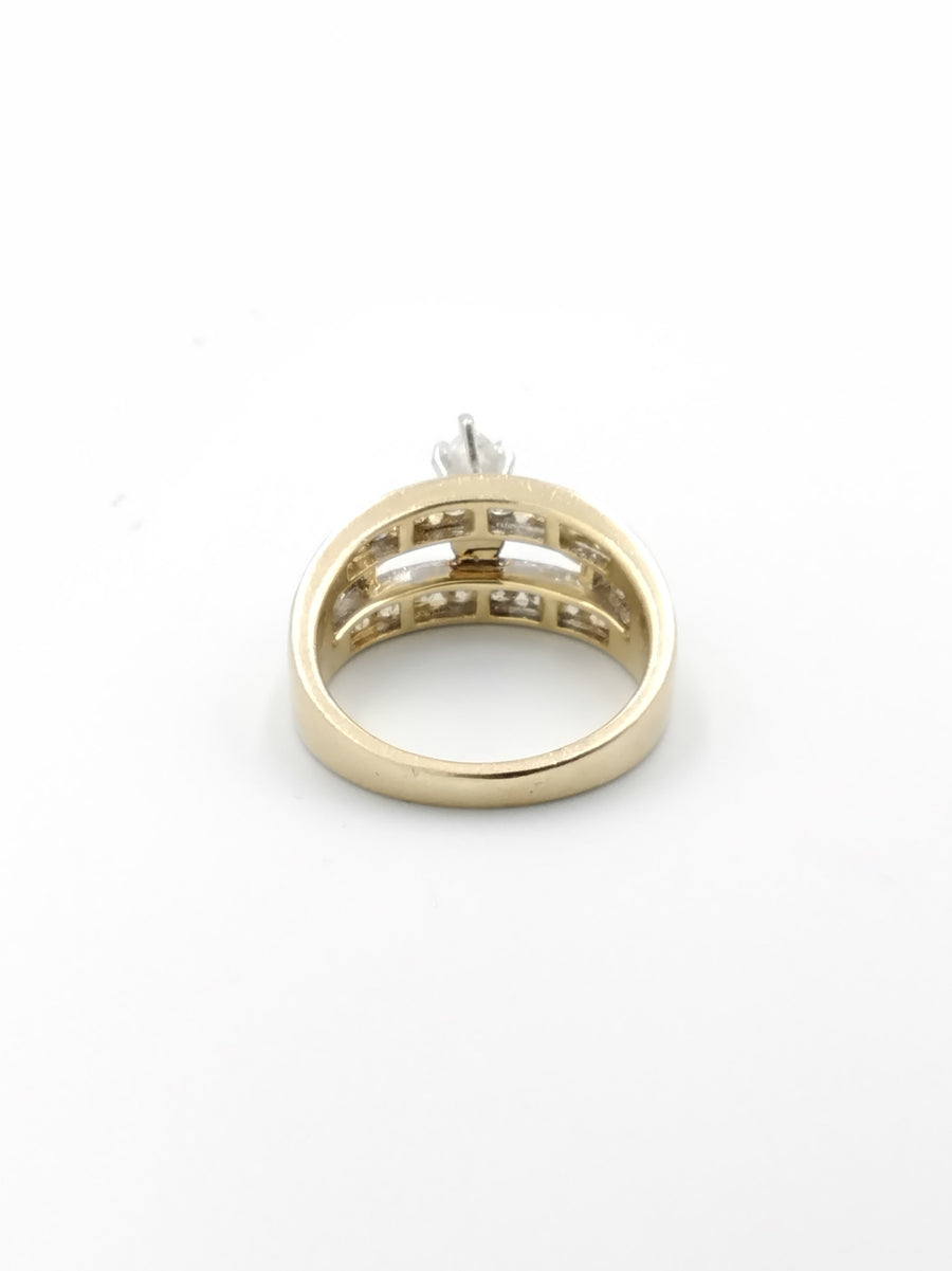 Ring - Wedding Band - Yellow Gold 14k (.585) 6.9 grams Size 6.5