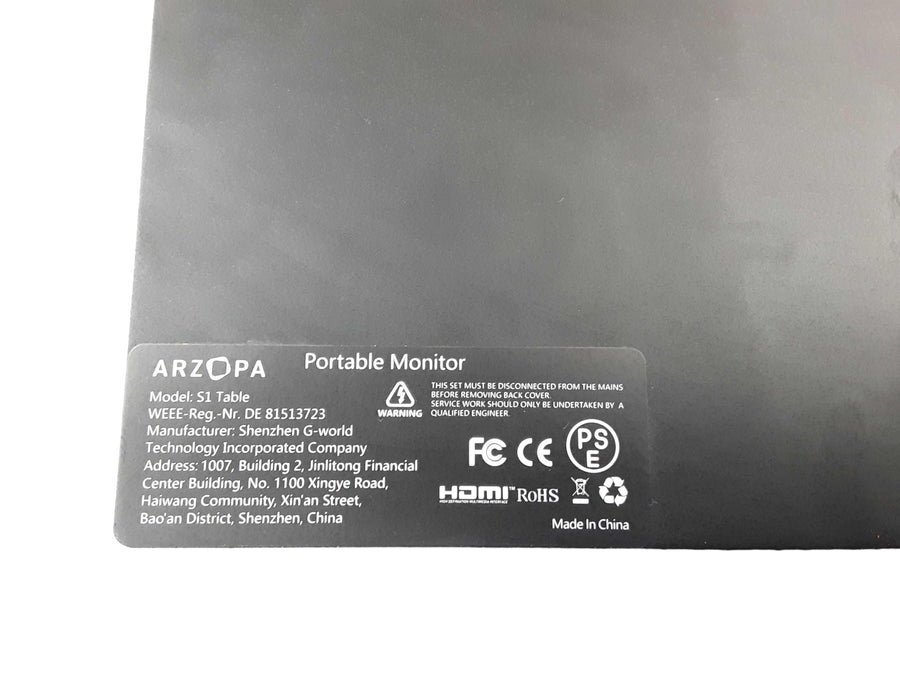 Arzopa S1 Table Black Computer Monitor
