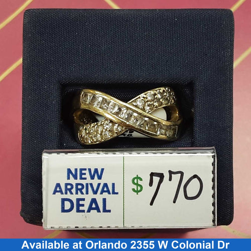 Women's Ring - Yellow Gold 14k (.585) 5.4 grams Size 7.5