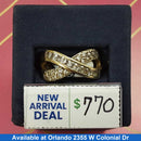 Women's Ring - Yellow Gold 14k (.585) 5.4 grams Size 7.5