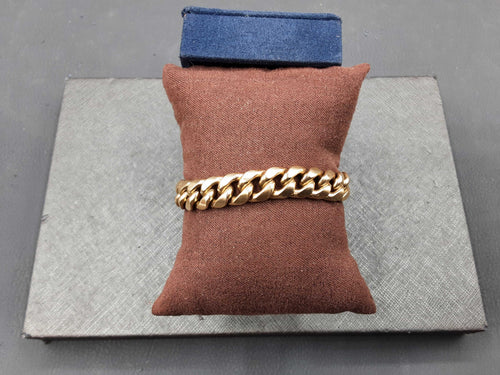 Cuban Link Bracelet - Yellow Gold 10k (.417) 16 grams 8 inch