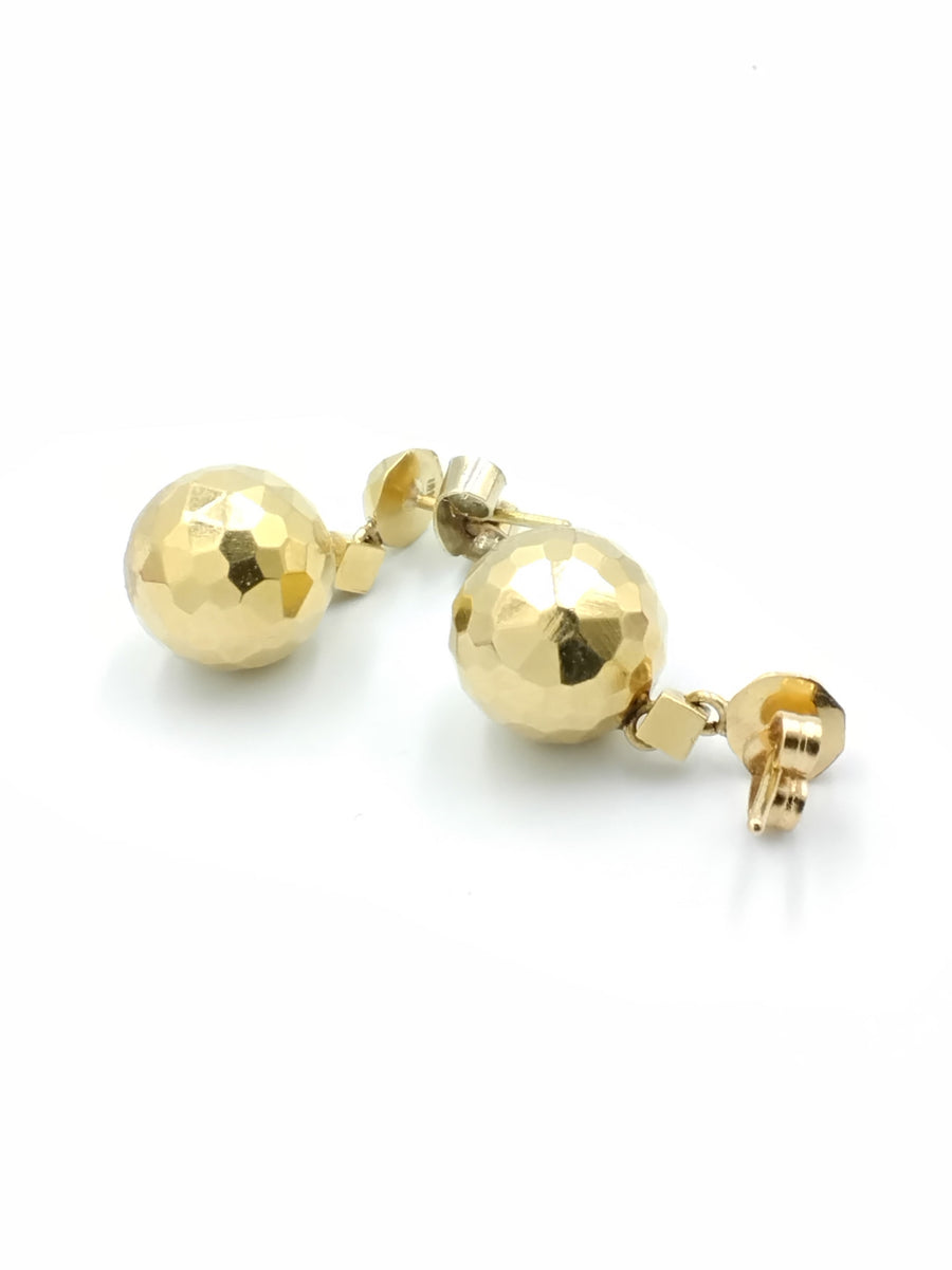 Gold Ball Earrings - Yellow Gold 14k (.585) 4.7 grams