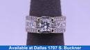 Ring - Wedding Set - White Gold 14k (.585) 12.8 grams Size 9