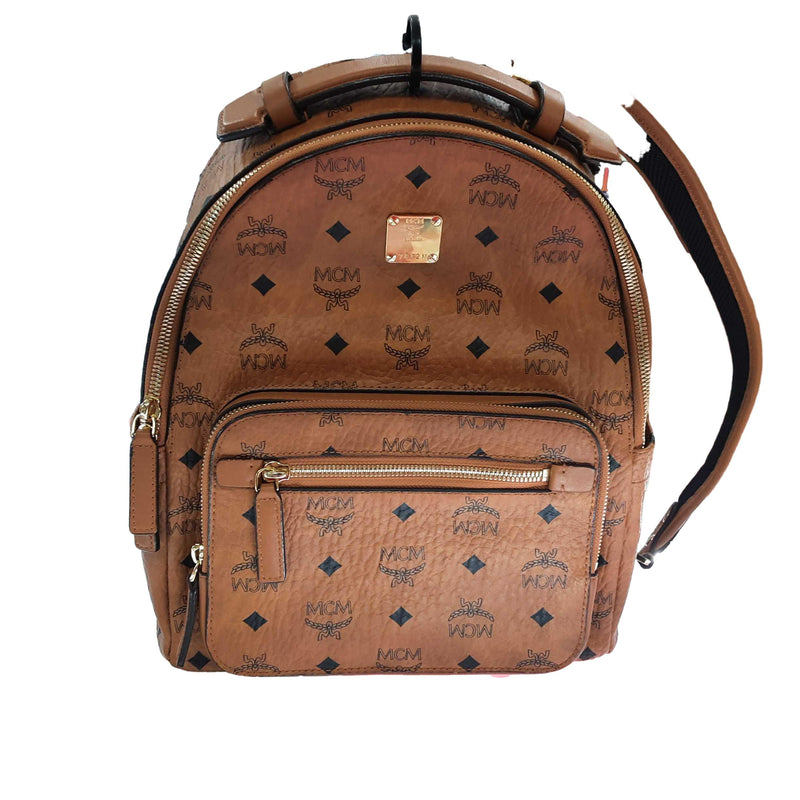 Mcm Visetos Coated Canvas Brown Backpack / Briefcase / Bag