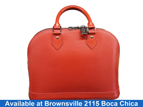 Louis Vuitton Epi Leather Alma Pm Orange Purse / Handbag