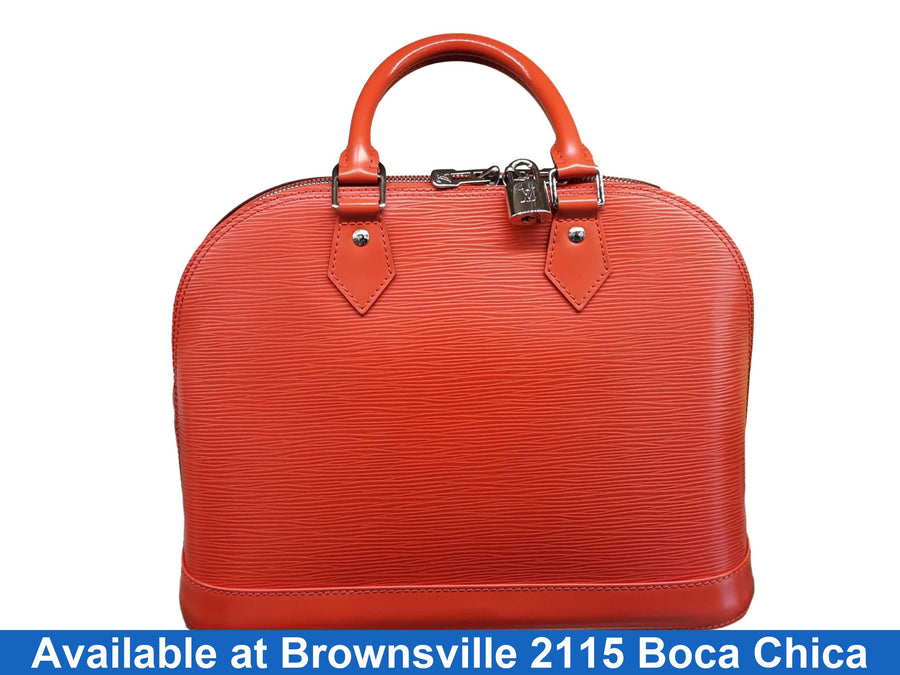 Louis Vuitton Epi Leather Alma Pm Orange Purse / Handbag