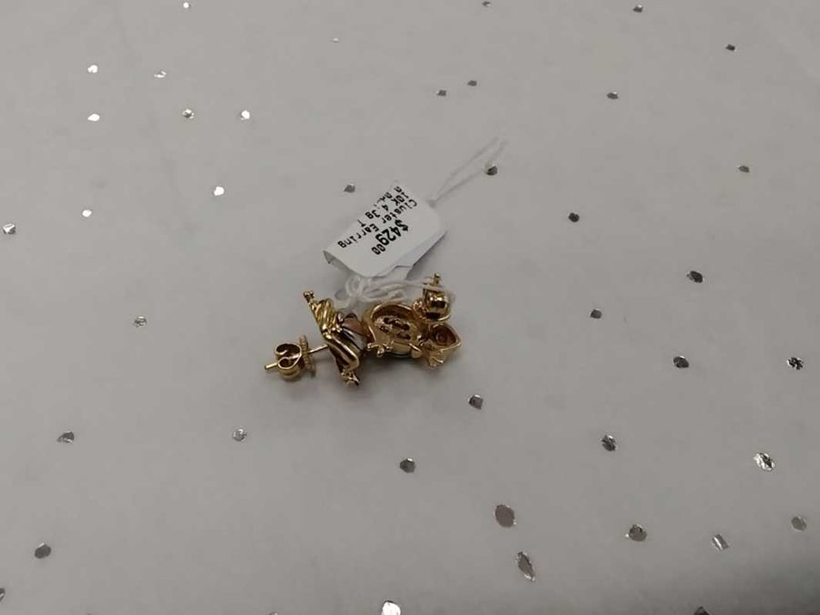 Earrings - Tricolor Gold 10k (.417) 4.3 grams