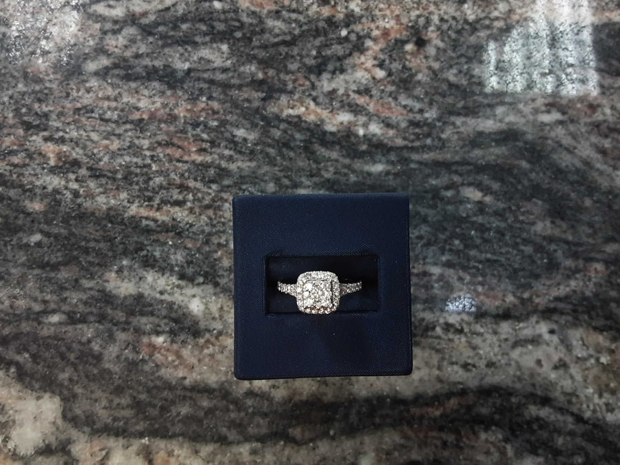 Ring - Engagement Set - White Gold 14k (.585) 6.2 grams Size 6