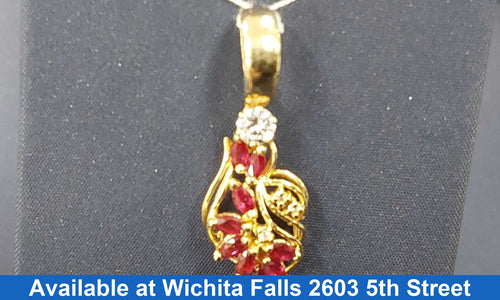 Diamond Pendant - Yellow Gold 14k (.585) 3.2 grams
