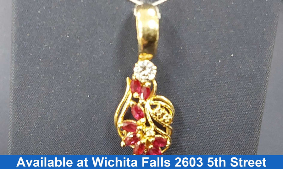 Diamond Pendant - Yellow Gold 14k (.585) 3.2 grams