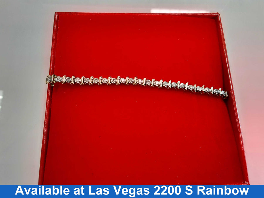 Tennis Bracelet - Yellow Gold 14k (.585) 7.1 grams 7 inch