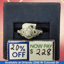Women's Ring - White Gold 10k (.417) 2.9 grams Size 7