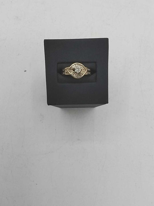 Women's Ring - Solitaire - Yellow Gold 14k (.585) 4.8 grams Size 9.5