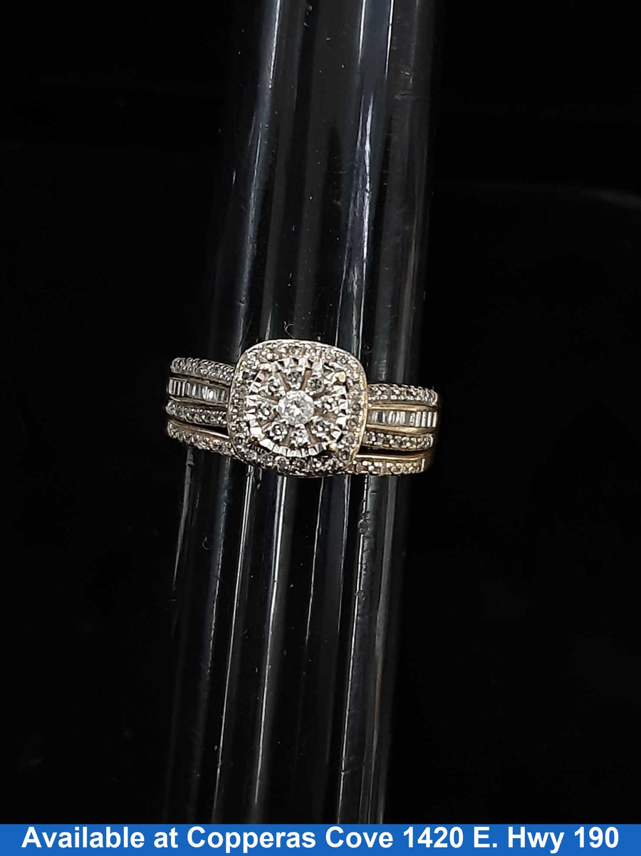 Ring - Engagement Set - Yellow Gold 10k (.417) 3.9 grams Size 7