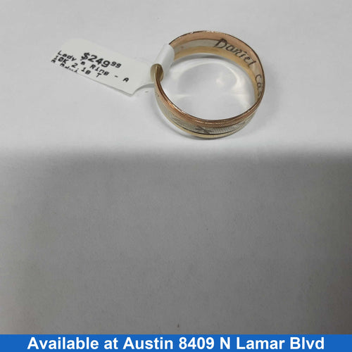 Women's Ring - Anniversary - Tricolor Gold 10k (.417) 2.1 grams Size 11.5