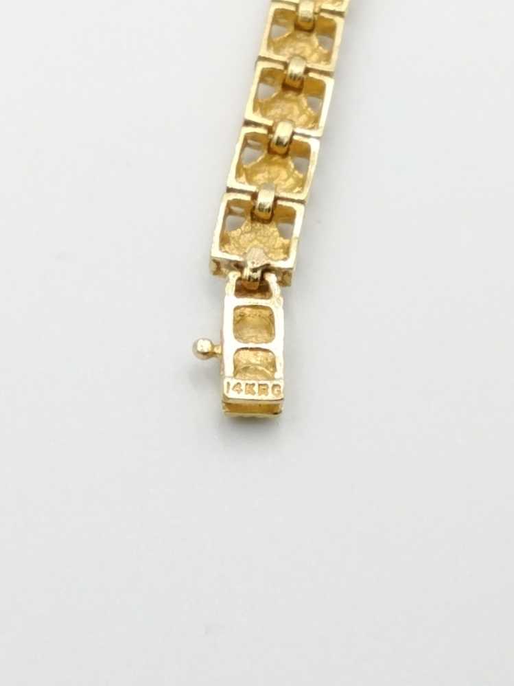 Tennis Bracelet - Yellow Gold 14k (.585) 11.9 grams 8 inch