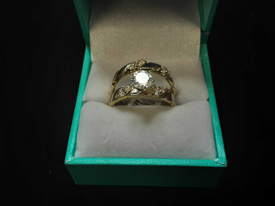 Ring - Engagement Set - Yellow Gold 14k (.585) 5.8 grams Size 20
