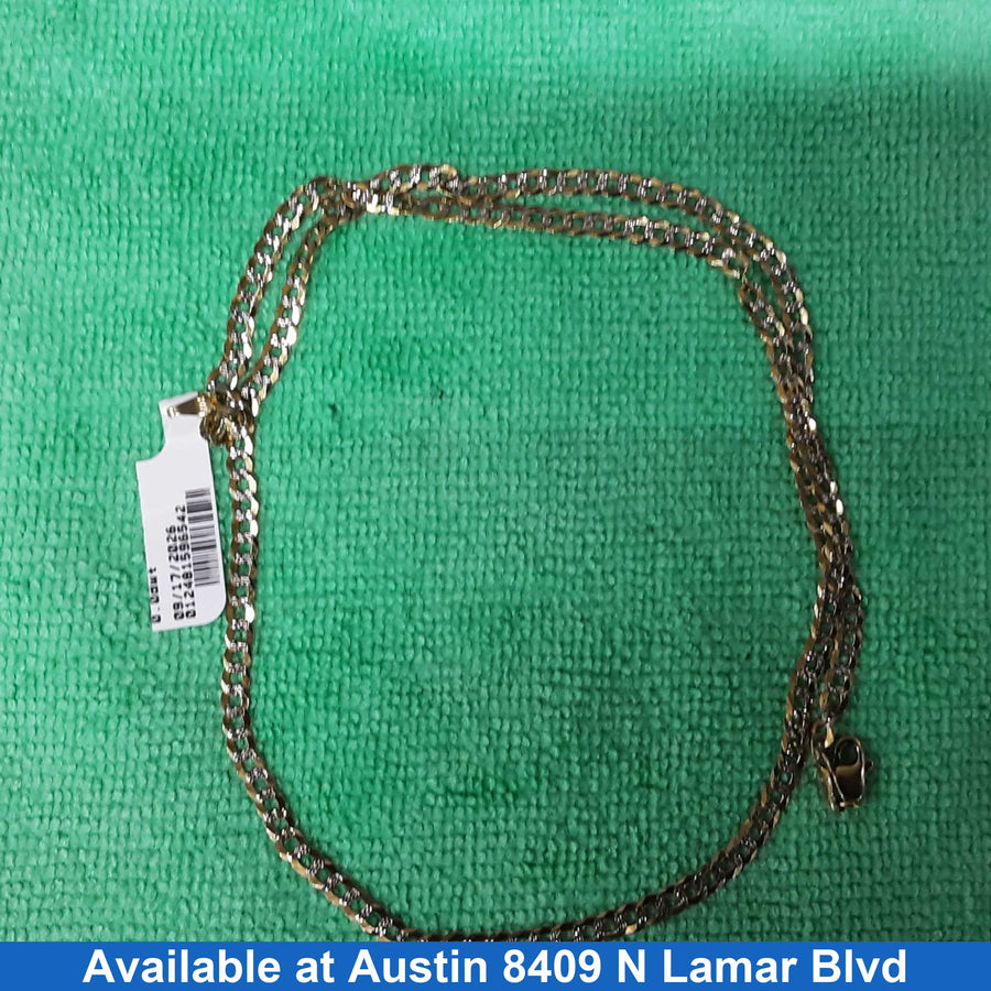 Cuban Link Chain - Yellow Gold 10k (.417) 6.5 grams 20 inch