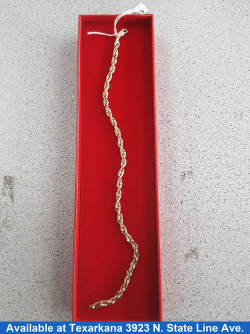 Rope Bracelet - Yellow Gold 14k (.585) 2.9 grams 9 inch