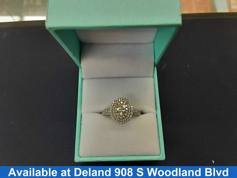 Ring - Engagement Set - White Gold 14k (.585) 4.2 grams Size 8.5