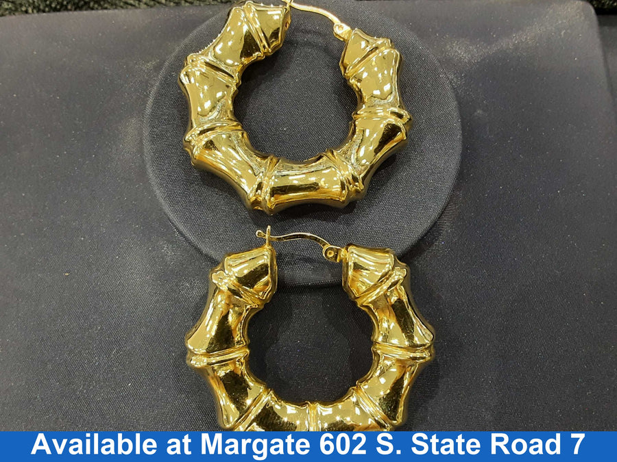 Bangle Earrings - Yellow Gold 14k (.585) 10.7 grams