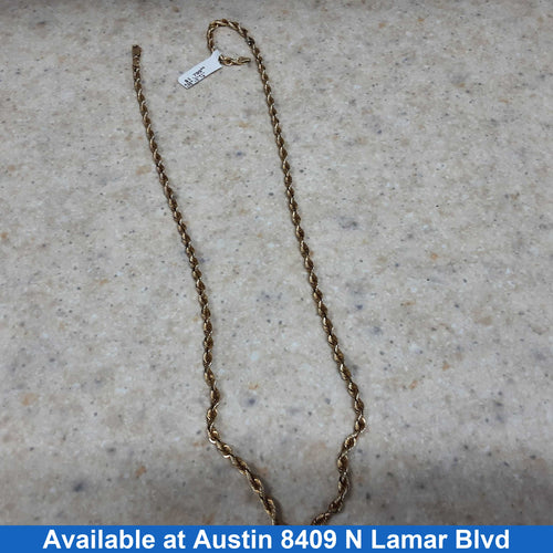 Rope Chain - Yellow Gold 10k (.417) 15.1 grams 22 inch