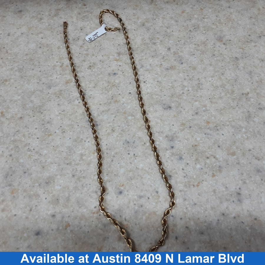 Rope Chain - Yellow Gold 10k (.417) 15.1 grams 22 inch