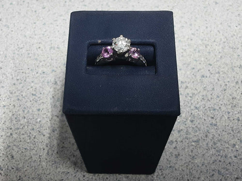 Ring - Wedding Set - White Gold 14k (.585) 4.6 grams Size 7