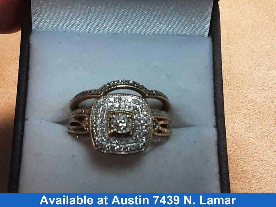 Ring - Wedding Set - Yellow Gold 10k (.417) 5.3 grams Size 20