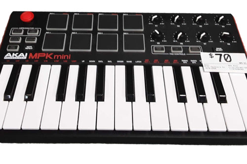 Akai Mpk Mini Red Midi Keyboard Controller